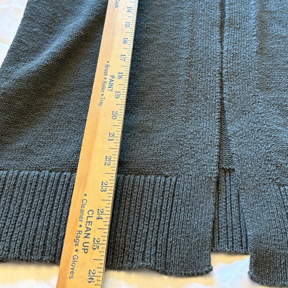 LOFT Forest Green Open Front Cardigan Women’s Medium Cotton Blend - Picture 7 of 7